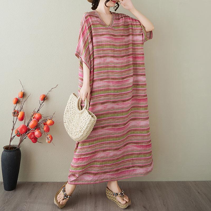 DIMANAF 2025 Summer Plus Size Dress Women V-Neck Vintage Stripe Casual Loose Basic Printing Linen Dress One Size розовый
DIMANAF 2025 Summer Plus Size Dress Women V-Neck Vintage Stripe Casual Loose Basic Printing Linen Dress One Size розовый
