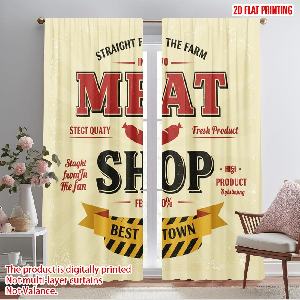 2pcs 2D flat printing Window Drapes Farm Fresh Meat Shop Quality Polyester Without Electricity Family Party Use for New Year and 52.50×116.00 CM 2pcs
2pcs 2D flat printing Window Drapes Farm Fresh Meat Shop Quality Polyester Without Electricity Family Party Use for New Year and 52.50×116.00 CM 2pcs