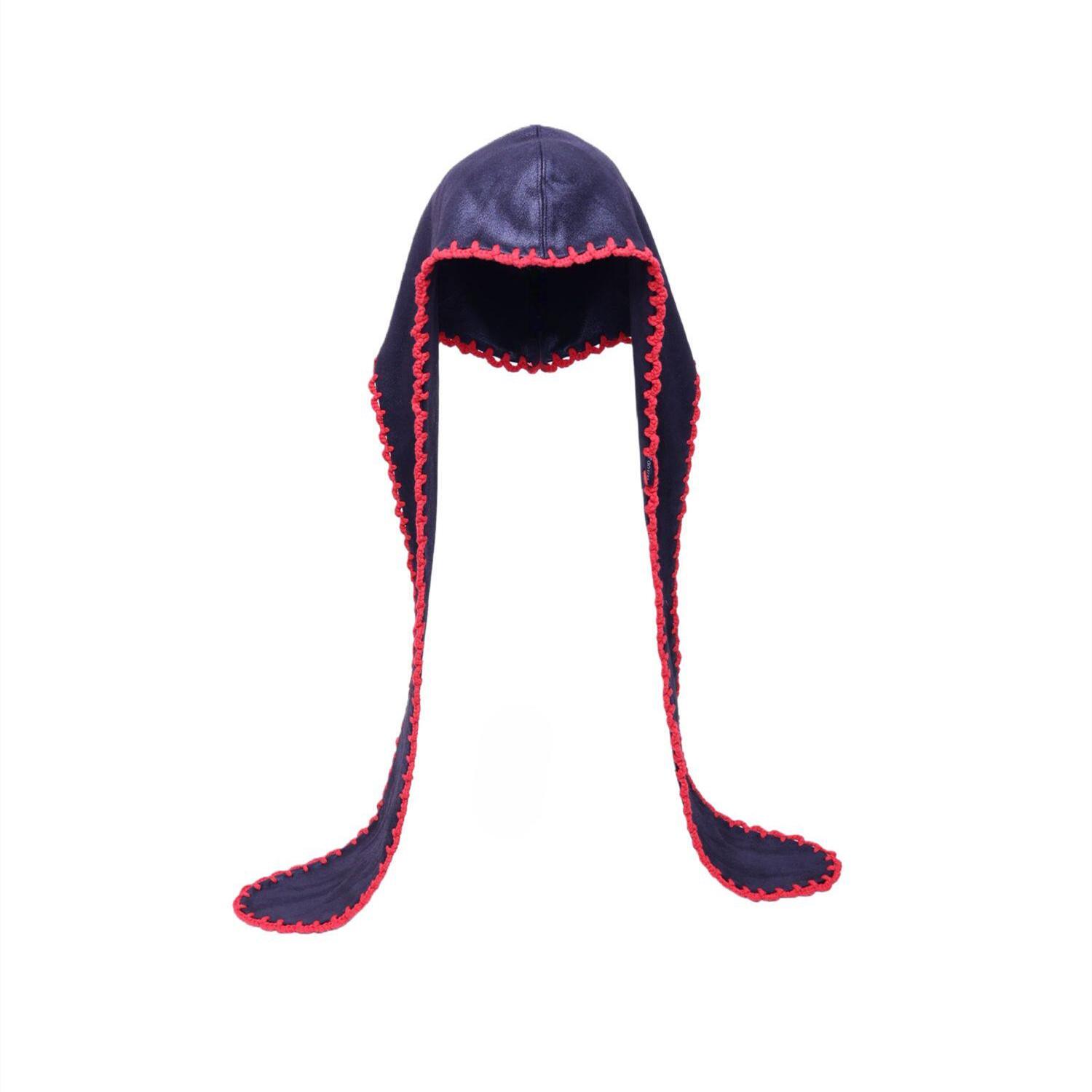Handmade Crocheting Brim Vintage Suede Fabric Balaclava Woman Gothic Punk Lace-up Hat Hooded Scarf One Size
Handmade Crocheting Brim Vintage Suede Fabric Balaclava Woman Gothic Punk Lace-up Hat Hooded Scarf One Size