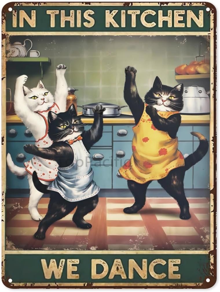 Tin Sign Funny Cat In This Kitchen We Dance Vintage Poster Love Cooking Vintage Poster Love Vintage Postaluminum 20x30cm(7.8x11.8inch)
Tin Sign Funny Cat In This Kitchen We Dance Vintage Poster Love Cooking Vintage Poster Love Vintage Postaluminum 20x30cm(7.8x11.8inch)