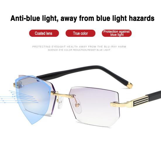 Blue Light Blocking Glasses Rimless Frame Clear Lens Reading Glasses Intelligent Zoom Anti-Glare Eyeglasses for Women Men 200 срібний
Blue Light Blocking Glasses Rimless Frame Clear Lens Reading Glasses Intelligent Zoom Anti-Glare Eyeglasses for Women Men 200 срібний