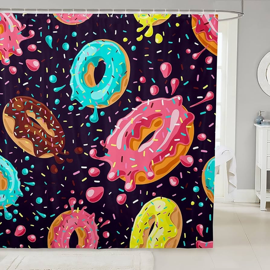 Shower Curtain Colorful Donuts Pink Chocolate Lemon Blue Mint Glaze Bathroom Curtains Polyester Fabric Waterproof Bathroom Decor W90xH180cm
Shower Curtain Colorful Donuts Pink Chocolate Lemon Blue Mint Glaze Bathroom Curtains Polyester Fabric Waterproof Bathroom Decor W90xH180cm