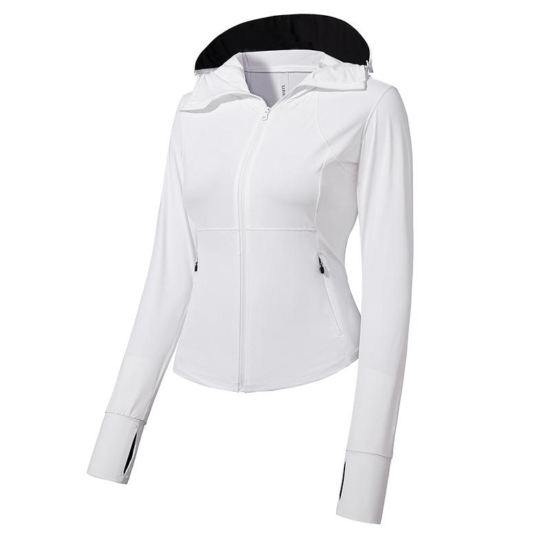 Женская летняя одежда для похудения из ледяного шелка с защитой от УФ-лучей, быстросохнущая, дышащая L нефритовый/белый