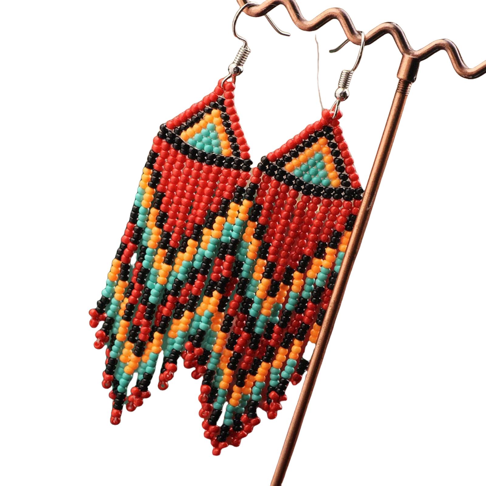 Handcrafted Ethnic Tassels Drop Earrings Glass Beads Bohemian Dangle Jewelry Lightweight Women Accessories 7
Handcrafted Ethnic Tassels Drop Earrings Glass Beads Bohemian Dangle Jewelry Lightweight Women Accessories 7