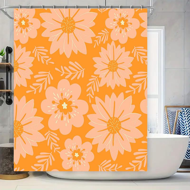 Bright Floral Shower Curtain Orange Pink Decorative Bathroom Fabric Waterproof Bath Mat Cover For Home Decoration 72 X 39 (Ora W60H190(CM)-1 Pcs
Bright Floral Shower Curtain Orange Pink Decorative Bathroom Fabric Waterproof Bath Mat Cover For Home Decoration 72 X 39 (Ora W60H190(CM)-1 Pcs