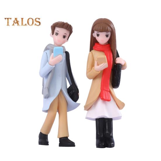 1 пара фигурок пары, ручная роспись, декоративная компактная замечательная статуя пары для телефона, миниатюрная с сумкой, декор комнаты