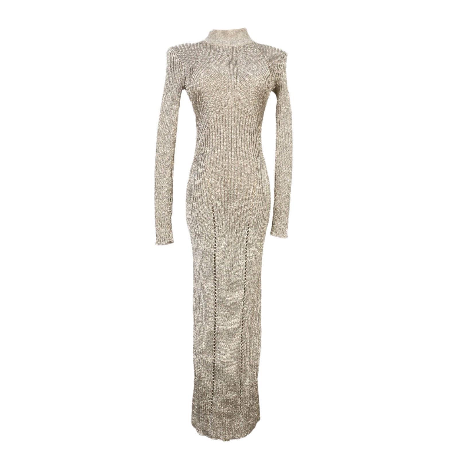 High-Neck Slim Fit Knitted Evening Dress - French Style, Hollow Design for Spring and Autumn Small
High-Neck Slim Fit Knitted Evening Dress - French Style, Hollow Design for Spring and Autumn Small