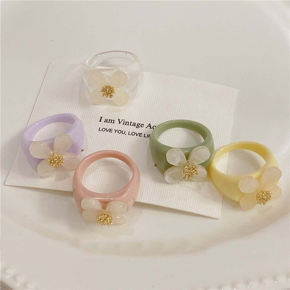 Girls Temperament Bear Rose Flower Korean Resin Ring Acrylic Finger Ring Fashion Jewelry
Girls Temperament Bear Rose Flower Korean Resin Ring Acrylic Finger Ring Fashion Jewelry