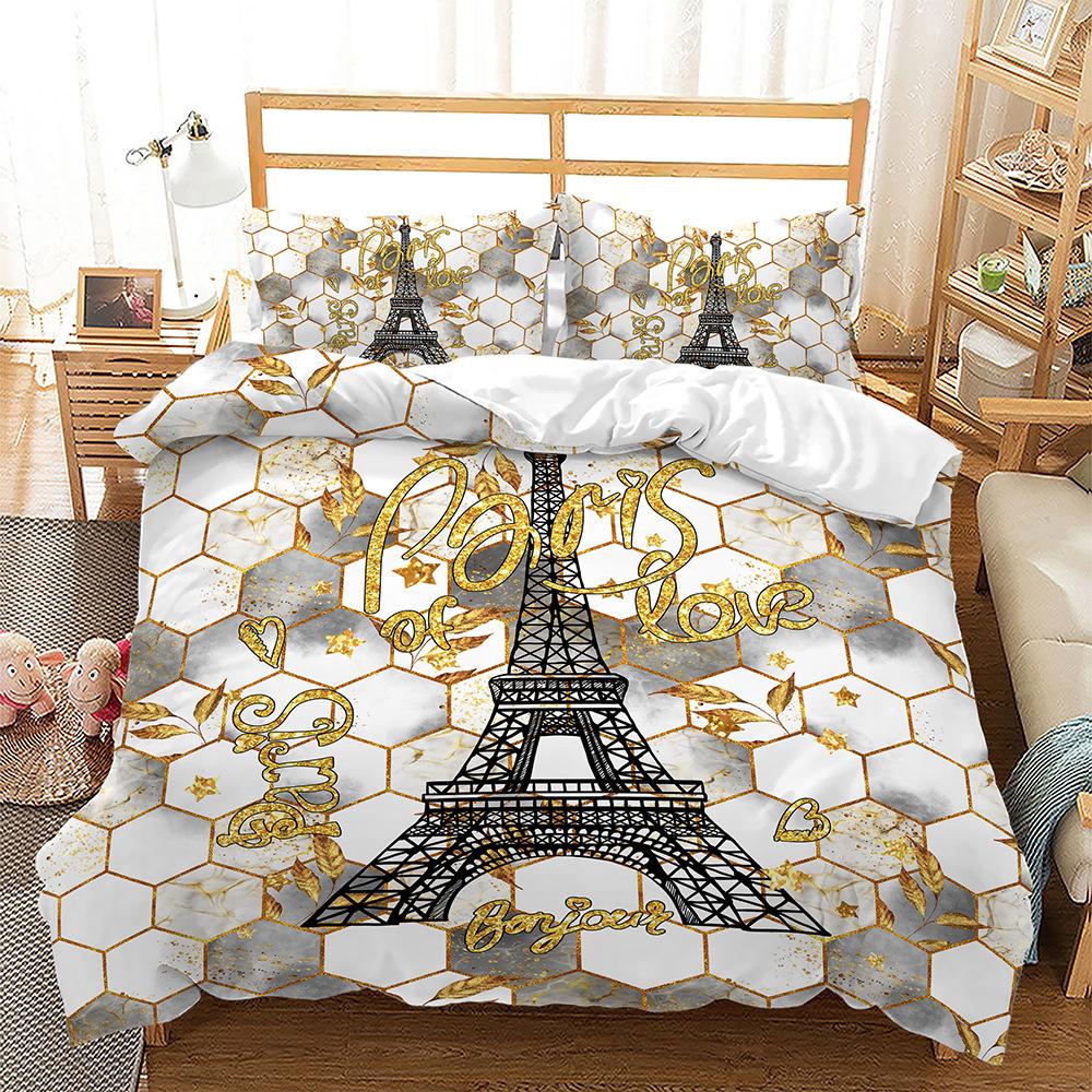 Scenic Eiffel Tower Gold Autumn 3D Digital Printed Bed Three Piece Quilt Kit 135 * 200 (two-piece set) 90g
Scenic Eiffel Tower Gold Autumn 3D Digital Printed Bed Three Piece Quilt Kit 135 * 200 (two-piece set) 90g