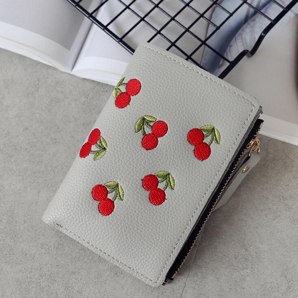 Fashion Women Girls Short Wallet Small Pu Leather Cherry Embroidery Coin Purse Card Holders Lady Girl Mini Money Bag Carteras
Fashion Women Girls Short Wallet Small Pu Leather Cherry Embroidery Coin Purse Card Holders Lady Girl Mini Money Bag Carteras
