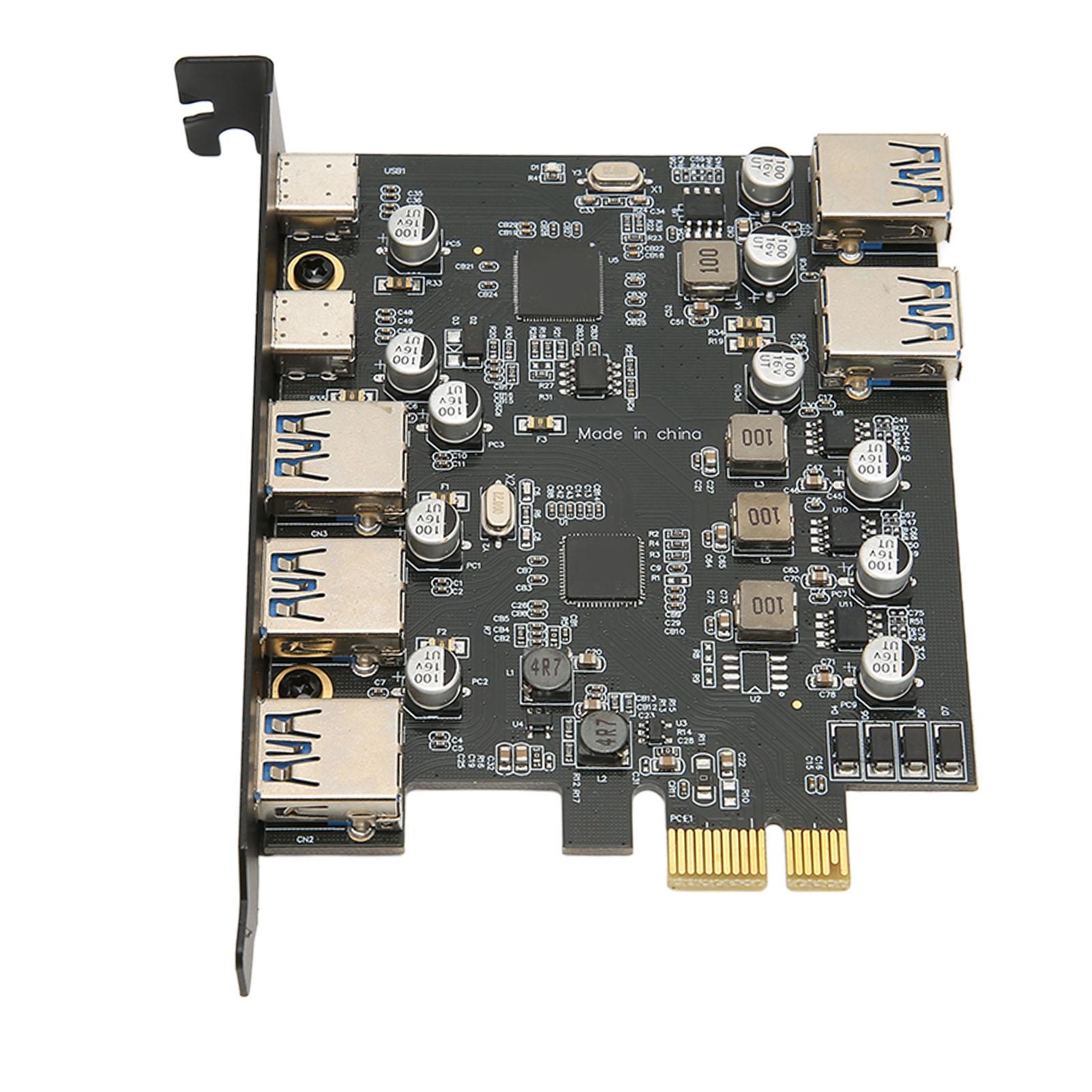 Карта розширення PCI E до USB 7 портів 5 Гбіт/с USB Карта PCI Express з 2 задніми портами USB 3.0 для
Карта розширення PCI E до USB 7 портів 5 Гбіт/с USB Карта PCI Express з 2 задніми портами USB 3.0 для