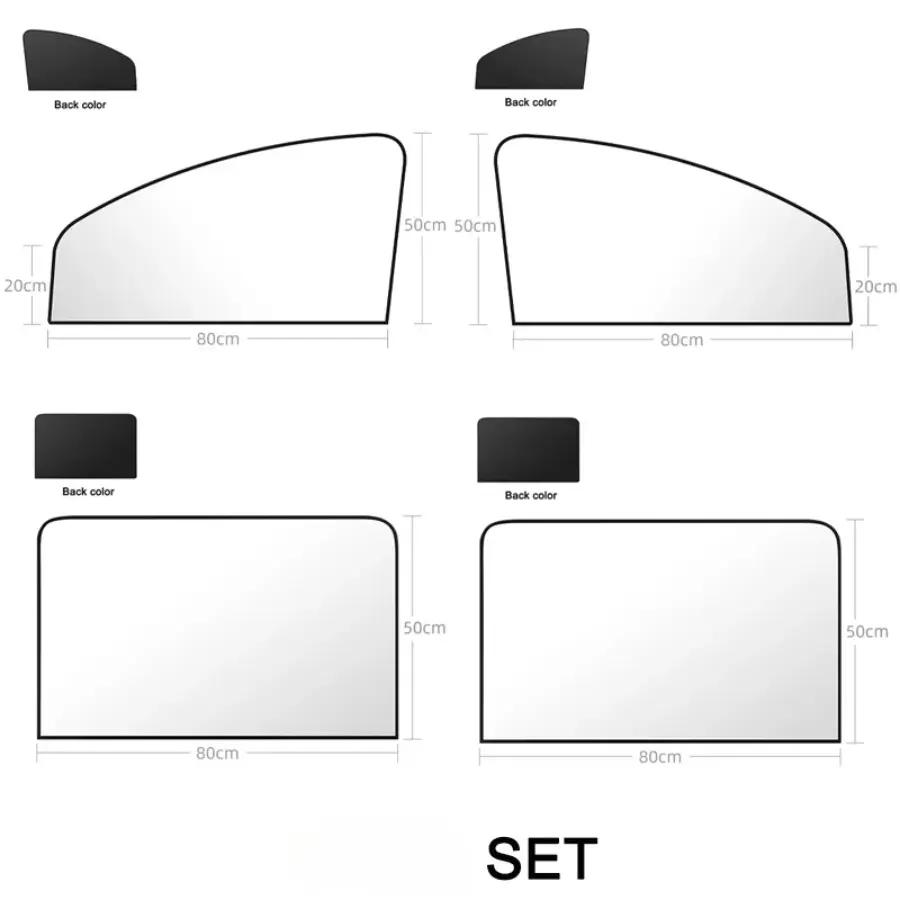 4 pieces of car side window sunshades, summer sunshades, UV reflective magnetic car privacy curtains
4 pieces of car side window sunshades, summer sunshades, UV reflective magnetic car privacy curtains