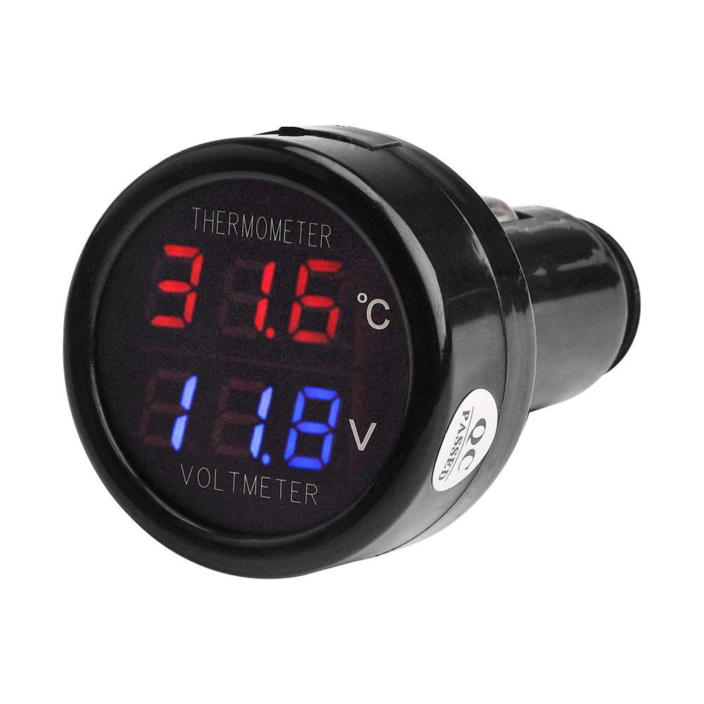 12V 24V Digital Car Voltmeter Thermometer Cigarette Lighter 2 in 1 Battery Monitor Voltage Temperature Meter for Cat Tools червоний
12V 24V Digital Car Voltmeter Thermometer Cigarette Lighter 2 in 1 Battery Monitor Voltage Temperature Meter for Cat Tools червоний