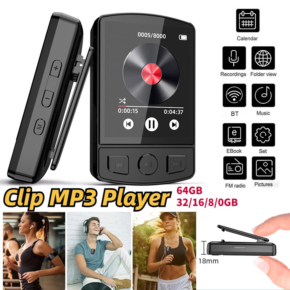 Portable MP3 Player Sport Clip Walkman Button Bluetooth-Compatible 5.2 Wearable Music Player 1.8inch Screen with FM Radio E-Book
Portable MP3 Player Sport Clip Walkman Button Bluetooth-Compatible 5.2 Wearable Music Player 1.8inch Screen with FM Radio E-Book