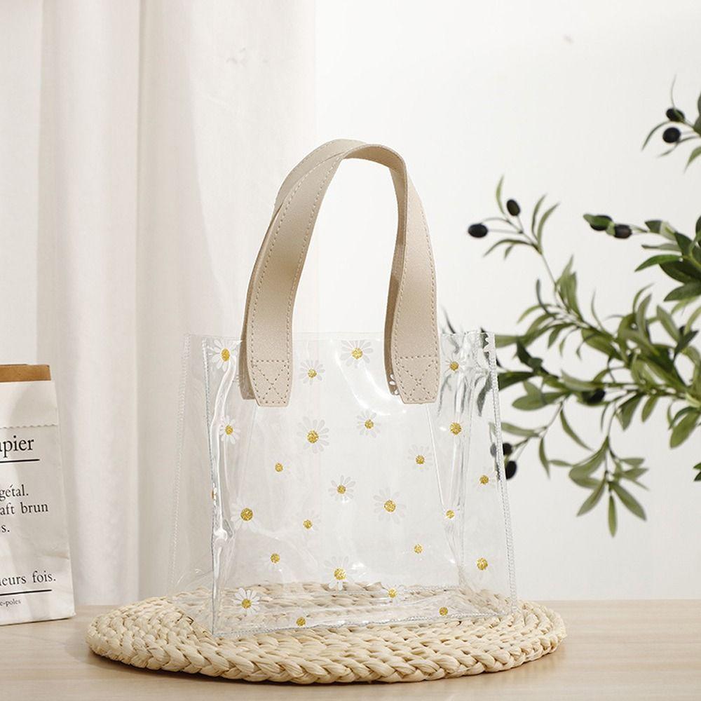 Женские косметички большой вместимости, прозрачные сумки-тоут с ромашками, прозрачные сумки-тоут, сумки для свадебных подарков beige-S
Женские косметички большой вместимости, прозрачные сумки-тоут с ромашками, прозрачные сумки-тоут, сумки для свадебных подарков beige-S