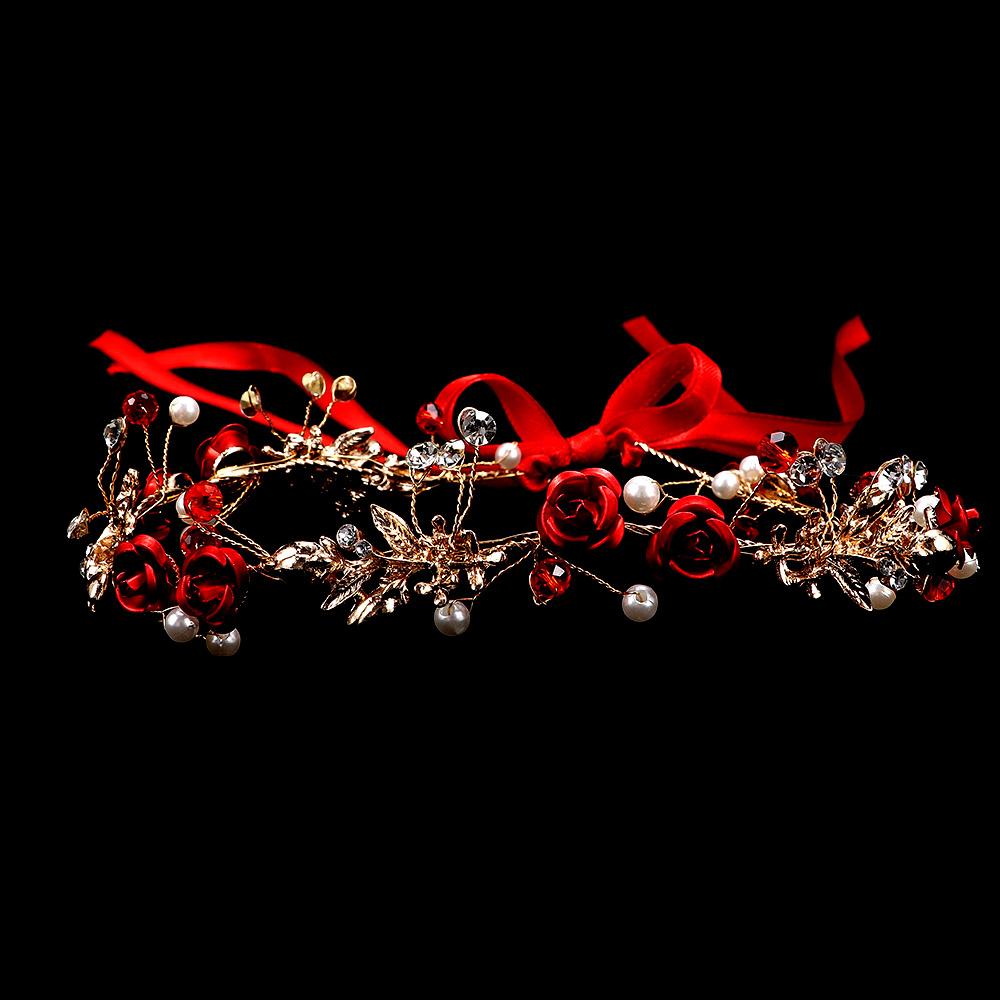 Headdress With Ribbon Crown Head Piece Rose Flower Red Crystal Bride Hairband Earring Set Pearl золотой
Headdress With Ribbon Crown Head Piece Rose Flower Red Crystal Bride Hairband Earring Set Pearl золотой