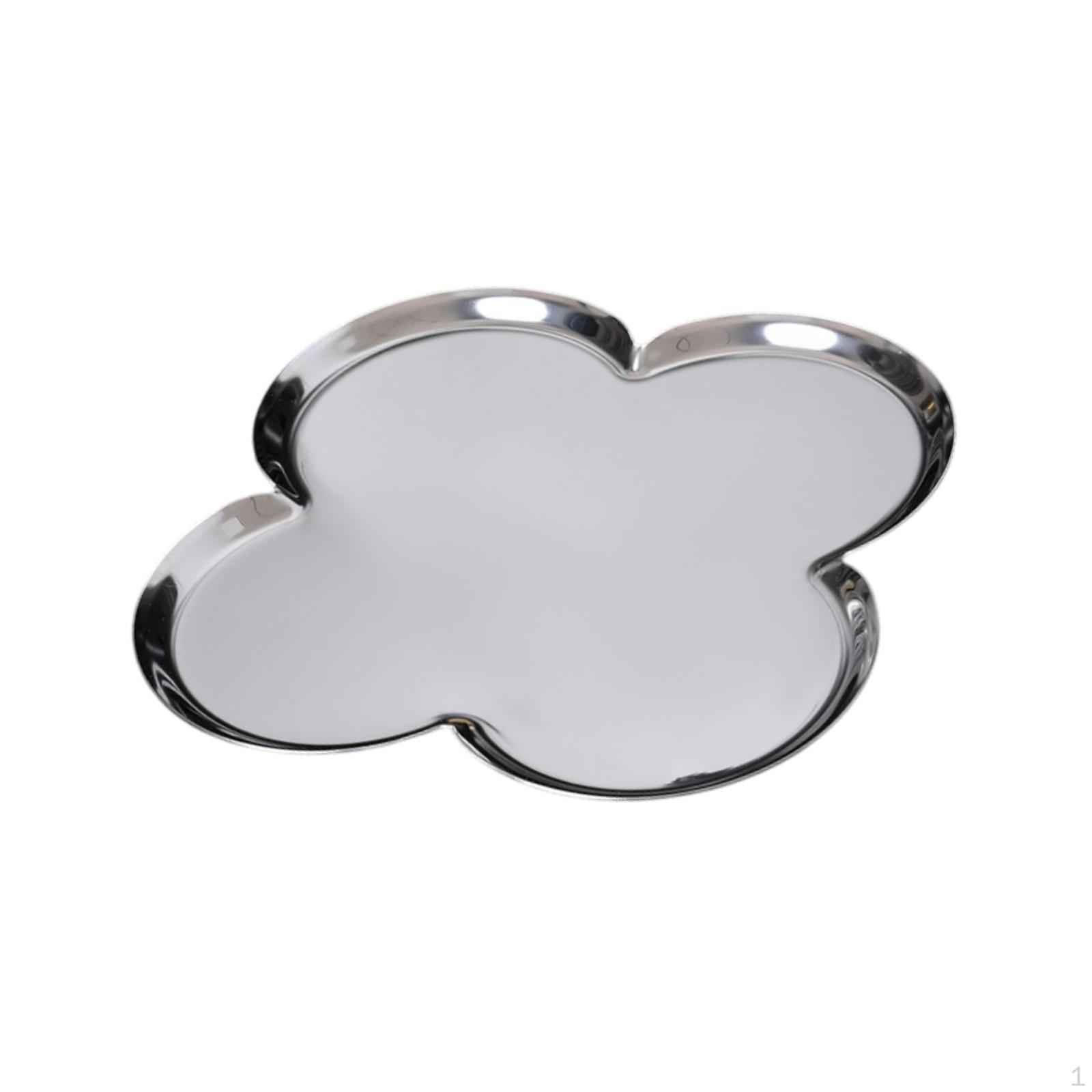 Поднос для посуды Декоративная тарелка в форме цветка для хранения Настольный держатель для ювелирных изделий для сережек серебряный
Поднос для посуды Декоративная тарелка в форме цветка для хранения Настольный держатель для ювелирных изделий для сережек серебряный