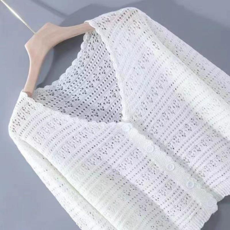 2026 Summer Women s Lightweight Long Sleeve Short Jacket with Hollow Out Design for Sun Protection One Size (85-150cm) білий
2026 Summer Women s Lightweight Long Sleeve Short Jacket with Hollow Out Design for Sun Protection One Size (85-150cm) білий