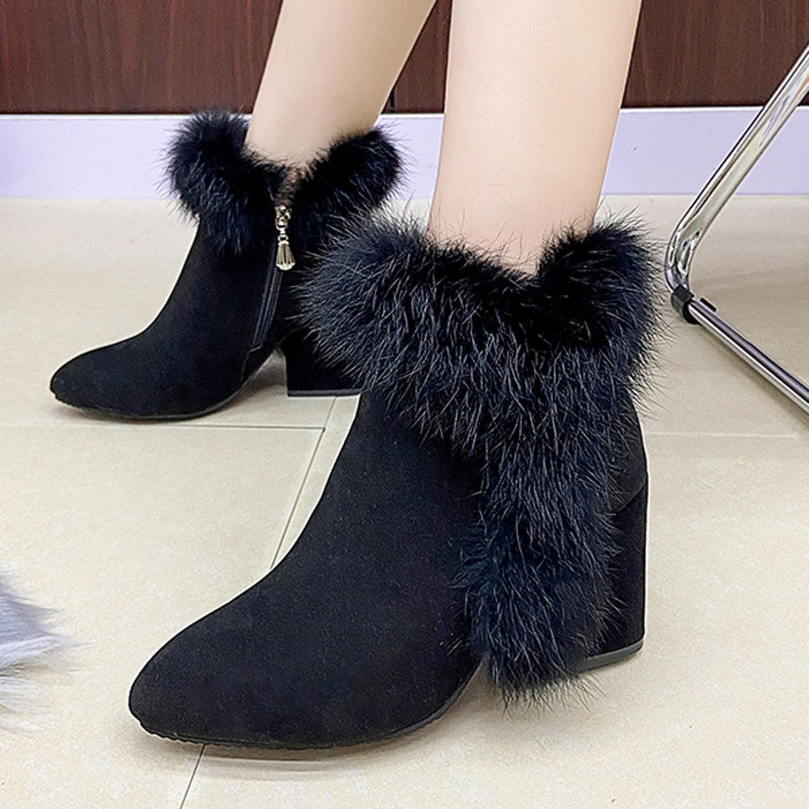 Сапоги для женщин, зимние и осенние однотонные туфли с острым носком и перьями 37 чёрный
Сапоги для женщин, зимние и осенние однотонные туфли с острым носком и перьями 37 чёрный