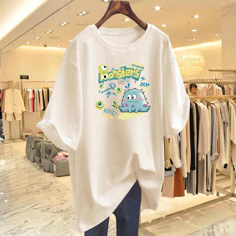 Monster pattern cotton printed t-shirt women s summer new top loose casual bottoming shirt XXXL
Monster pattern cotton printed t-shirt women s summer new top loose casual bottoming shirt XXXL