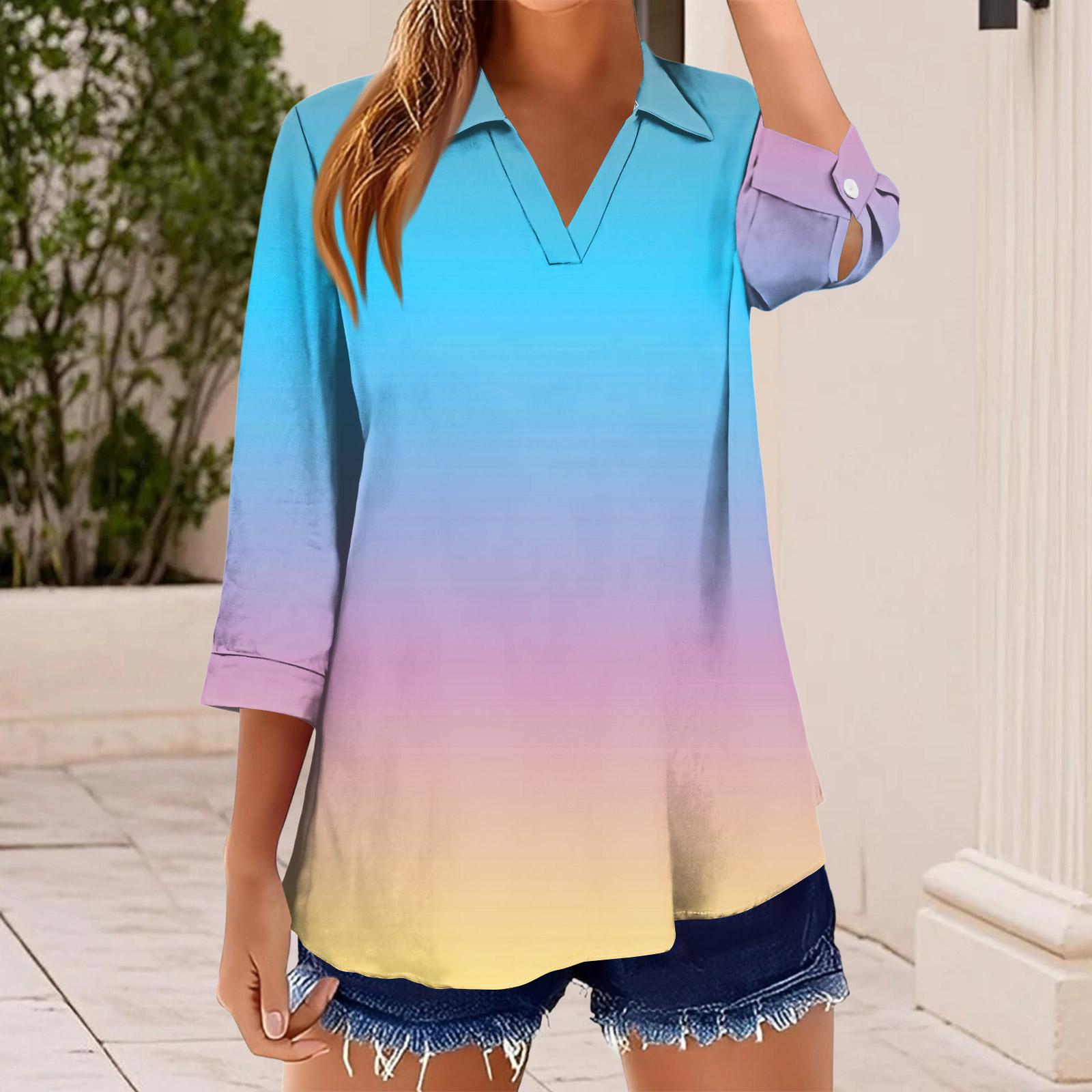 Women s T Shirt Tee Print Button 3/4 SleeveDaily Weekend Fashion Basic V- Neck Regular Top L
Women s T Shirt Tee Print Button 3/4 SleeveDaily Weekend Fashion Basic V- Neck Regular Top L