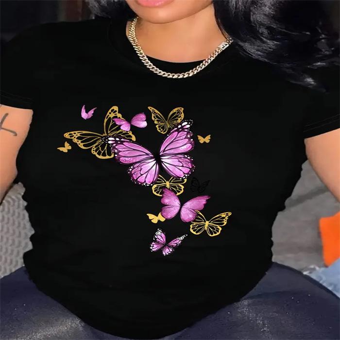 Short-sleeved T-shirt European and American summer new women s fashion casual home commuting versatile round neck short-sleeved T-shirt 5XL чорний
Short-sleeved T-shirt European and American summer new women s fashion casual home commuting versatile round neck short-sleeved T-shirt 5XL чорний