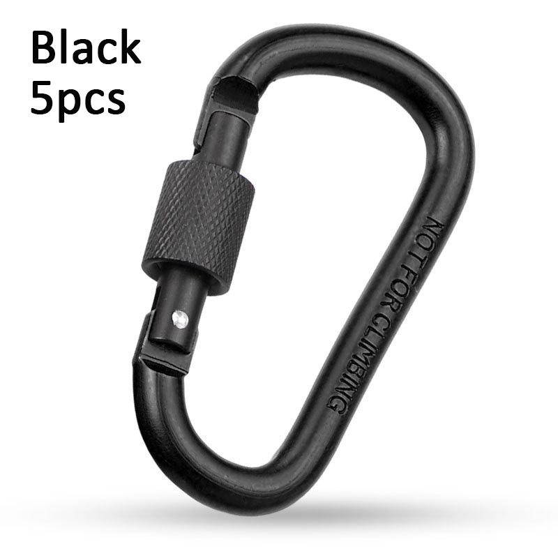 5 шт. Набор из алюминиевого сплава, карабинов, туристических крючков, рыболовных карабинов, карабинов, держателей для ключей, карабинов для кемпинга чёрный
5 шт. Набор из алюминиевого сплава, карабинов, туристических крючков, рыболовных карабинов, карабинов, держателей для ключей, карабинов для кемпинга чёрный