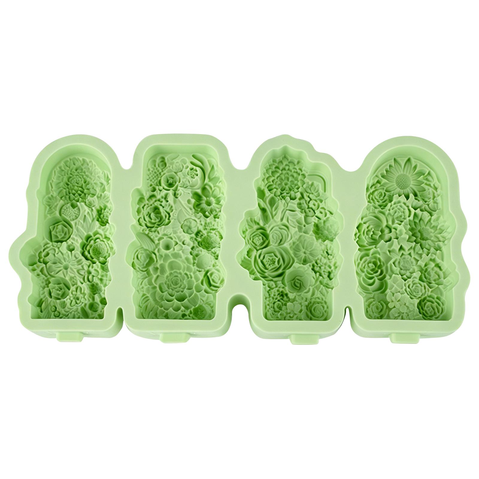 Popsicle Silicone Molds 4 Cavity Flower Ice Cream Molds Food-Grade -free Reusable Non-Stick Flexible Silicone Flowers Flourishing Blossoms Molds One Size зелений
Popsicle Silicone Molds 4 Cavity Flower Ice Cream Molds Food-Grade -free Reusable Non-Stick Flexible Silicone Flowers Flourishing Blossoms Molds One Size зелений