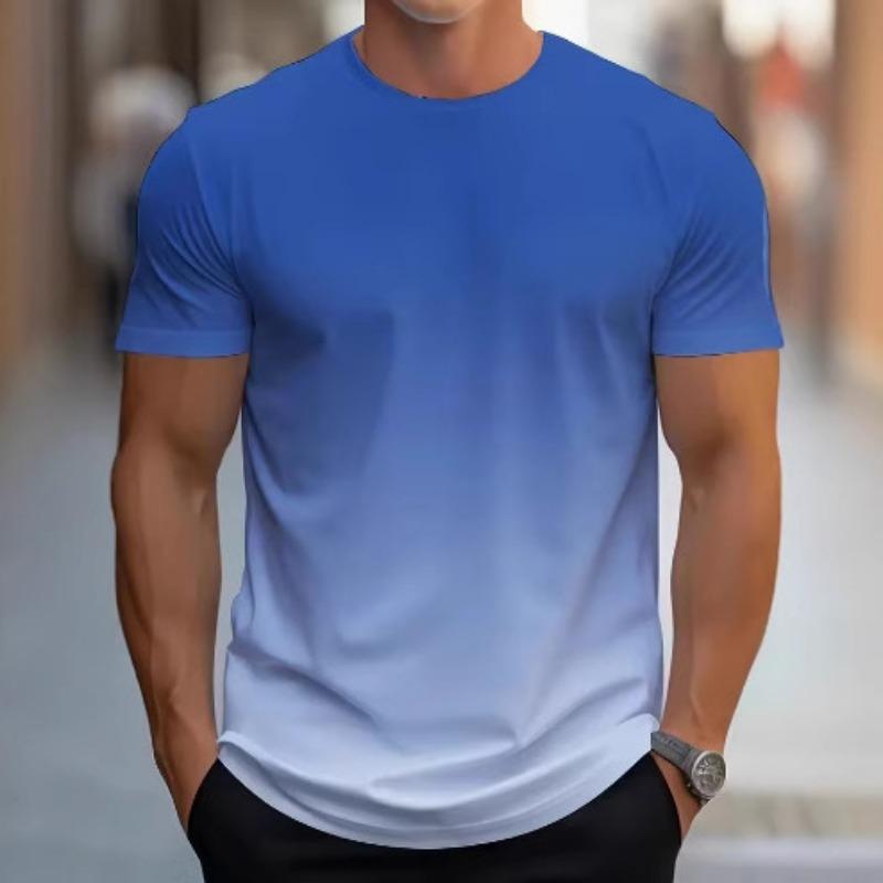 Men Gradient Color Short Sleeve T Shirt Crew Neck Casual Ombre Blue White Top XXS синий
Men Gradient Color Short Sleeve T Shirt Crew Neck Casual Ombre Blue White Top XXS синий