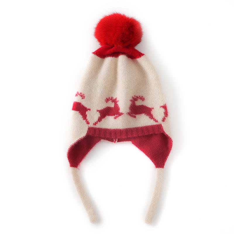 Children s Deer Jacquard Cashmere Hat with Pom-pom and Drawstring 7-12 Years вина червоного кольору
Children s Deer Jacquard Cashmere Hat with Pom-pom and Drawstring 7-12 Years вина червоного кольору
