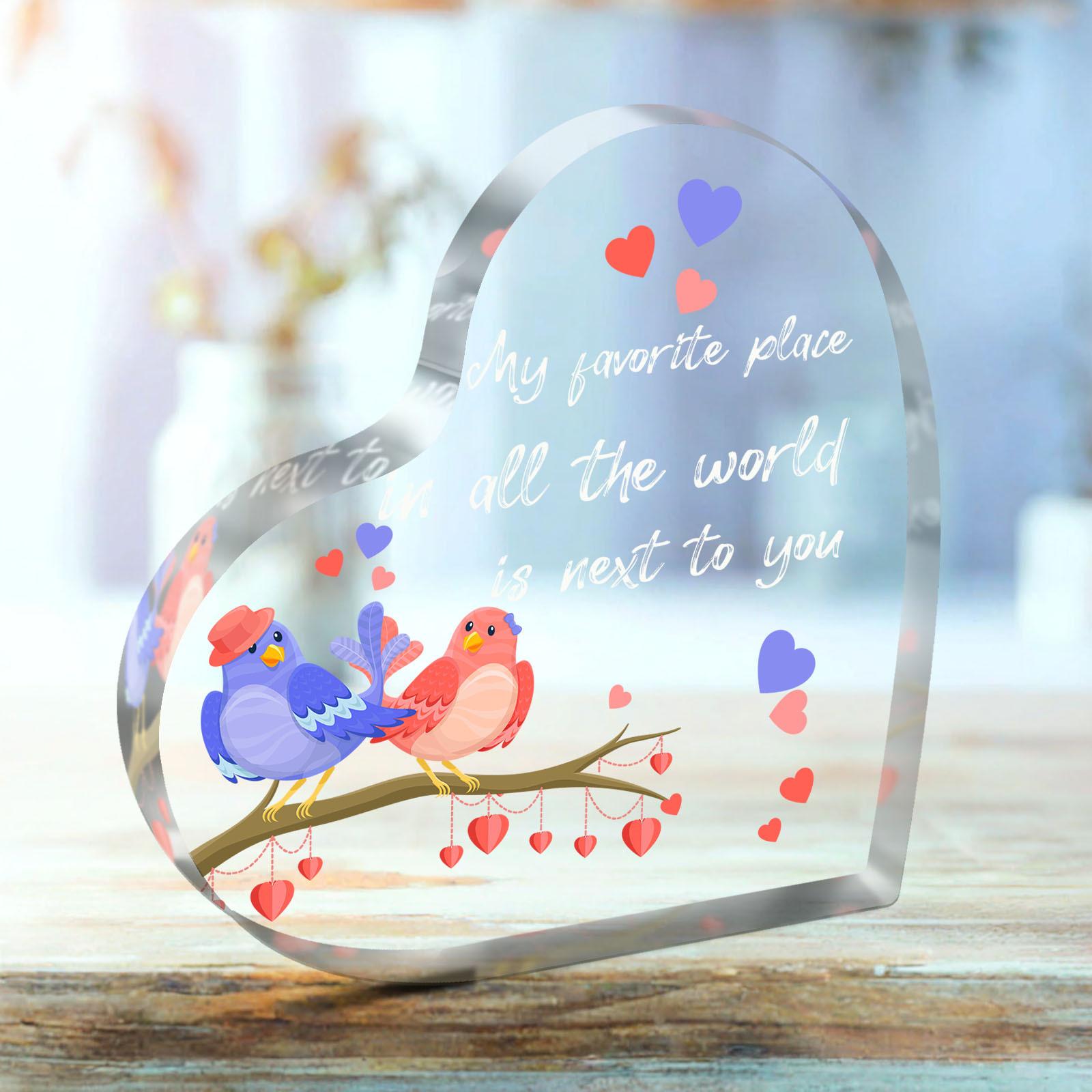 2D Flat Valentine S Day Acrylic Desktop Ornament,Bird Decoration,Home Desk Living Room Acrylic Decoration,Classic Style Home Decor for Living Room 10*10cm
2D Flat Valentine S Day Acrylic Desktop Ornament,Bird Decoration,Home Desk Living Room Acrylic Decoration,Classic Style Home Decor for Living Room 10*10cm