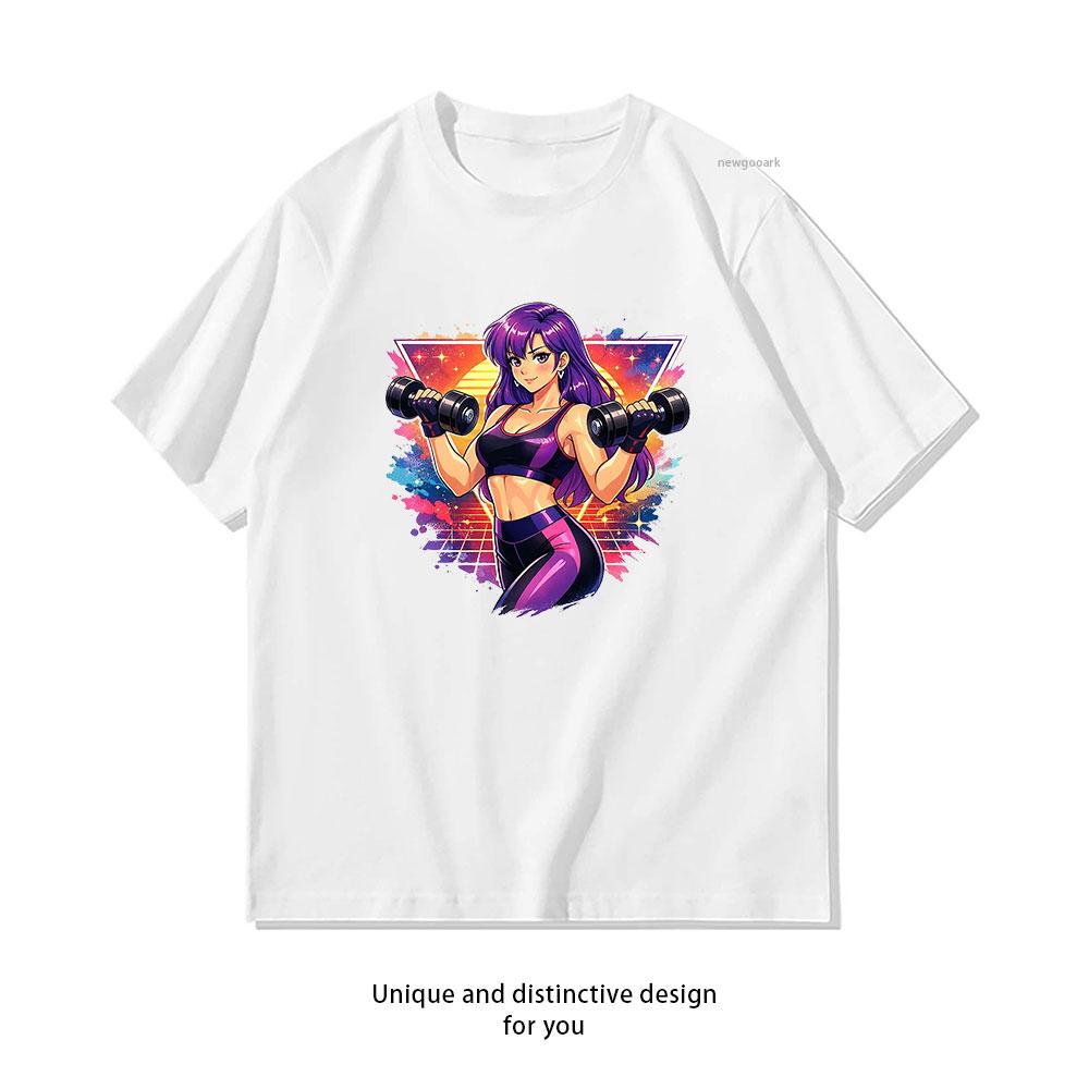 Retro Neon 80s Anime Fitness Girl tshirt Women Unisex Casual cotton printed t shirts Adult streetwear camisetas Shortsleev S
Retro Neon 80s Anime Fitness Girl tshirt Women Unisex Casual cotton printed t shirts Adult streetwear camisetas Shortsleev S