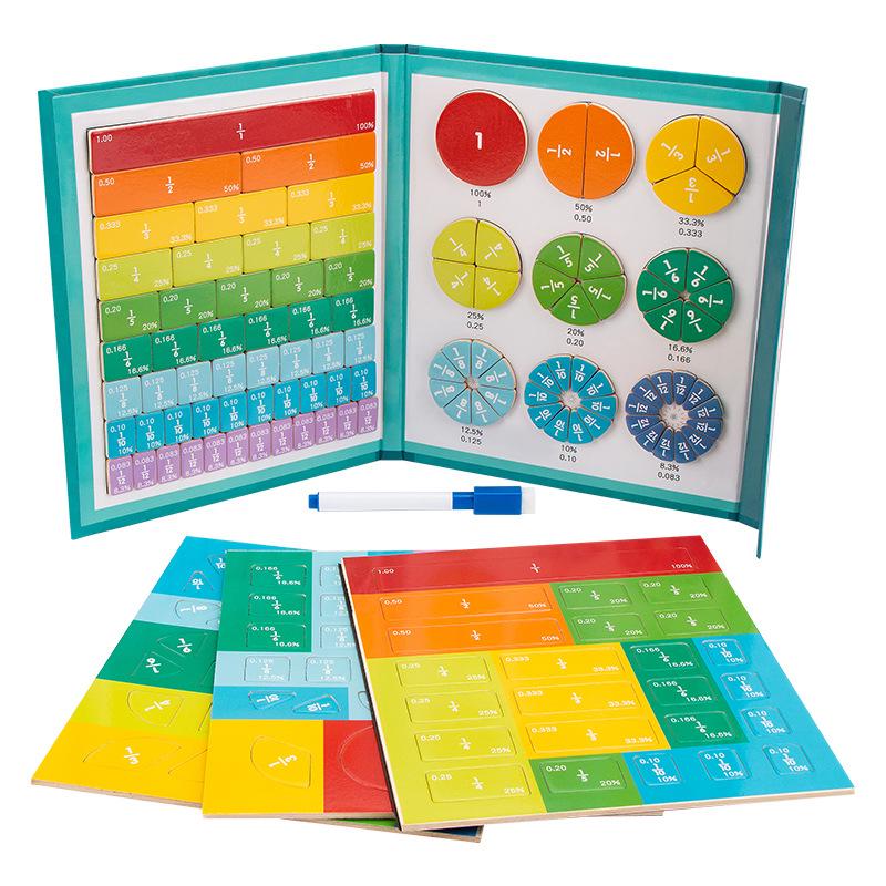 Wooden Magnetic Fraction Learning Disc for Third Grade - Equal Division Teaching Aid Puzzle
Wooden Magnetic Fraction Learning Disc for Third Grade - Equal Division Teaching Aid Puzzle