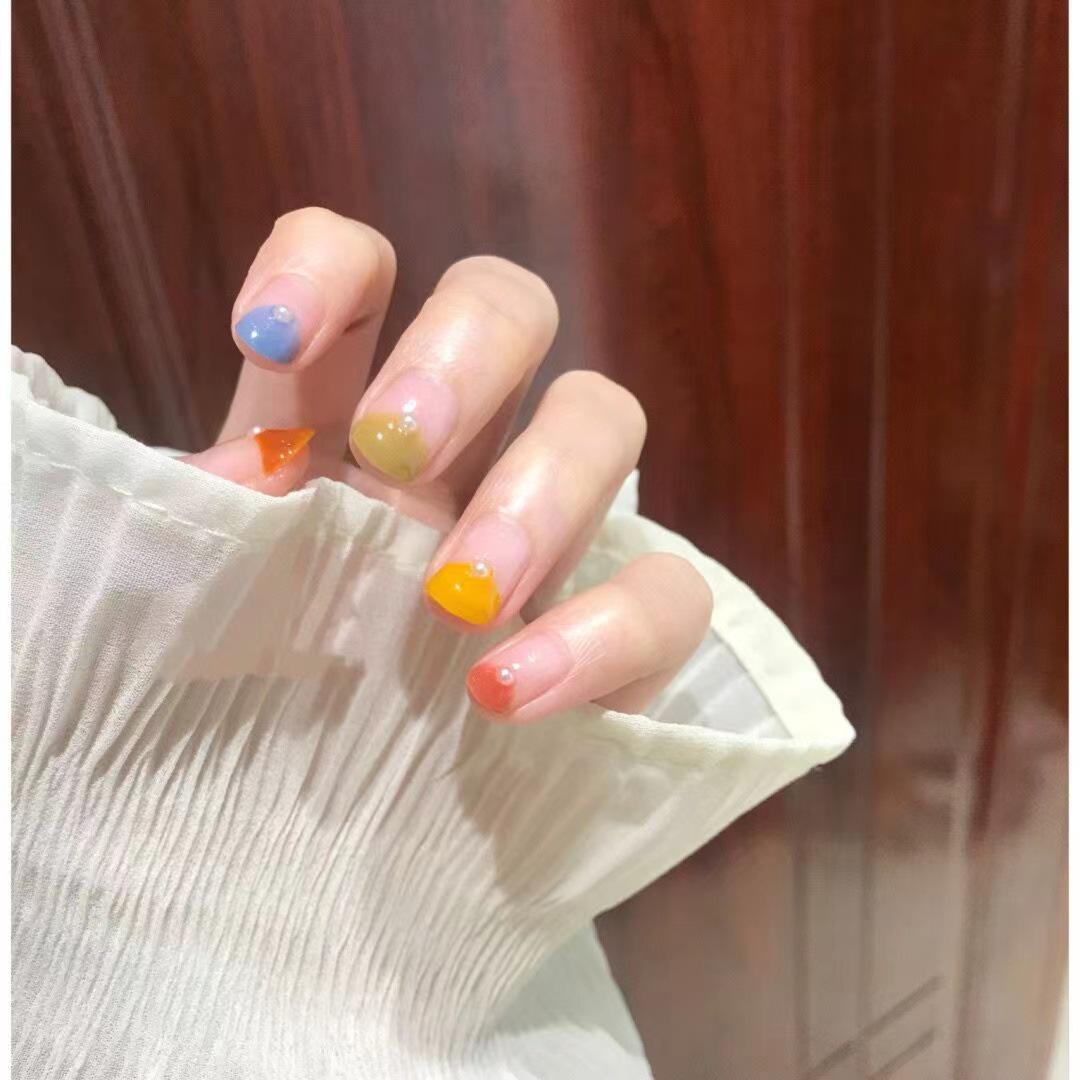 Summer Jelly Bean Pearl Half-Sugar Removable Nail Patches - Dopamine Five-Color Wearable Manicure Set
Summer Jelly Bean Pearl Half-Sugar Removable Nail Patches - Dopamine Five-Color Wearable Manicure Set