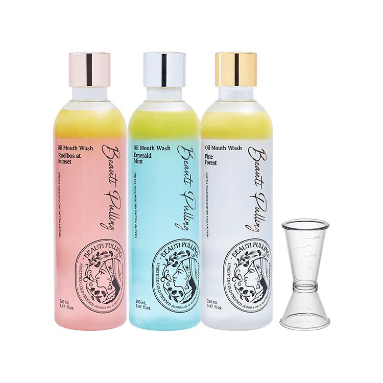 Beautifulling Oil Mouthwash 280ml (Rooibos at Sunset / Pine Forest / Emerald Mint) + 1 Exclusive Mouthwash Cup
Beautifulling Oil Mouthwash 280ml (Rooibos at Sunset / Pine Forest / Emerald Mint) + 1 Exclusive Mouthwash Cup