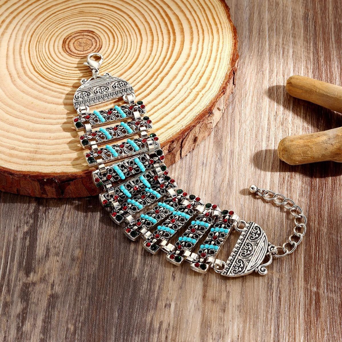 Bohemian ethnic style retro diamond-encrusted bracelet, women s versatile exaggerated jewelry, Yiwu Accessories Factory
Bohemian ethnic style retro diamond-encrusted bracelet, women s versatile exaggerated jewelry, Yiwu Accessories Factory