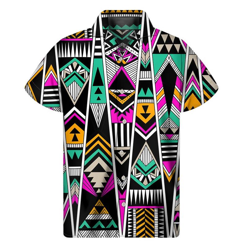 Men Colorful Ethnic Totem Graphic Lapel Button Shirt Street Short Sleeves Blouse 5XL
Men Colorful Ethnic Totem Graphic Lapel Button Shirt Street Short Sleeves Blouse 5XL