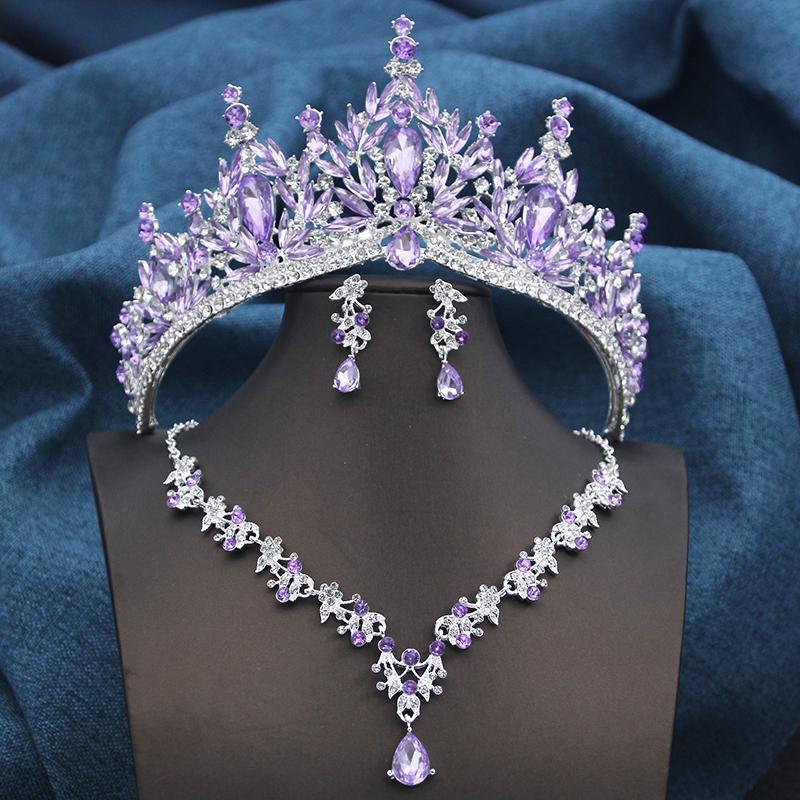 Luxury Wedding Tiaras Bride Jewelry Sets for Women 3 Pcs Necklace Earrings and Crown Bridal Sets Costume Accessories
Luxury Wedding Tiaras Bride Jewelry Sets for Women 3 Pcs Necklace Earrings and Crown Bridal Sets Costume Accessories