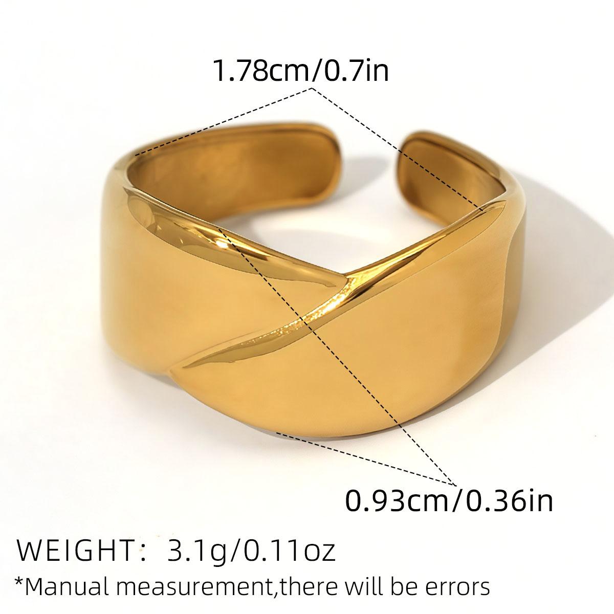 Fashion Geometry Design 316L Stainless Steel Rings 18K Gold Plated Waterproof Quality Zircon For Daily Wear Vacation Seaside
Fashion Geometry Design 316L Stainless Steel Rings 18K Gold Plated Waterproof Quality Zircon For Daily Wear Vacation Seaside