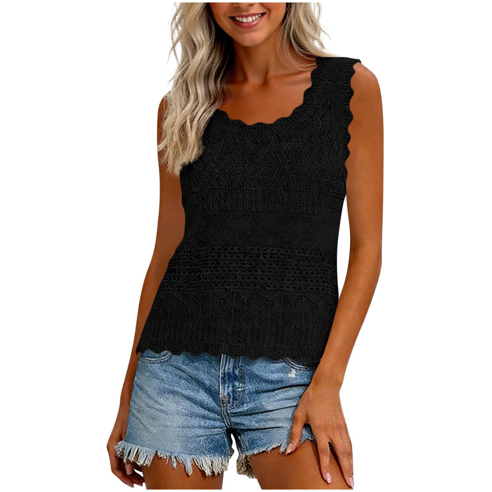 Women s Spring/Summer Knit Vest - Solid Color, Sleeveless, Hollow Wave Edge, Round Neck, Camisole Sweater Double Extra Large
Women s Spring/Summer Knit Vest - Solid Color, Sleeveless, Hollow Wave Edge, Round Neck, Camisole Sweater Double Extra Large