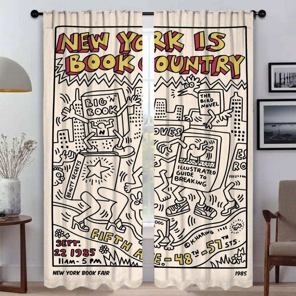 Keiths Harings Blackout Curtains for Living Room Window Curtain for Room 2 Panel Shades Home Interior Curtains Partition Kitchen W86xH183cmx2pcs-CL
Keiths Harings Blackout Curtains for Living Room Window Curtain for Room 2 Panel Shades Home Interior Curtains Partition Kitchen W86xH183cmx2pcs-CL