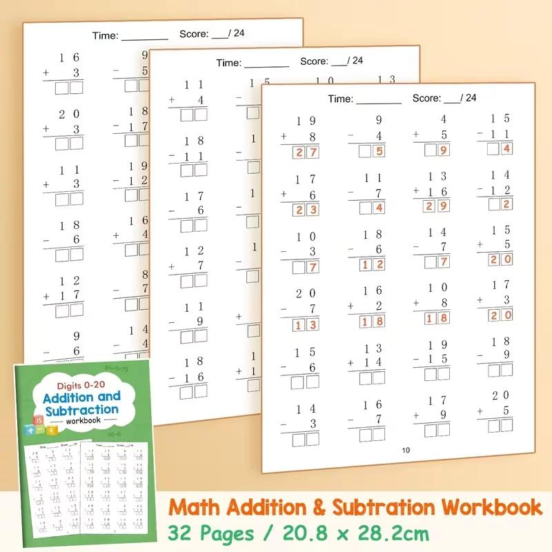 Math Practice Workbook Set Single-Digit & Double-Digit Addition Subtraction Calculation Training Grades 1-3 Learning Activities
Math Practice Workbook Set Single-Digit & Double-Digit Addition Subtraction Calculation Training Grades 1-3 Learning Activities