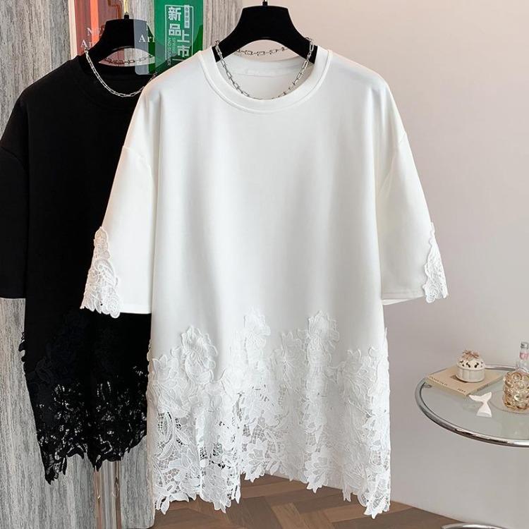 Vintage Lace Cotton Tops Summer Women Tees Plus Size Loose Short Sleeves T-Shirt Solid One Size білий
Vintage Lace Cotton Tops Summer Women Tees Plus Size Loose Short Sleeves T-Shirt Solid One Size білий