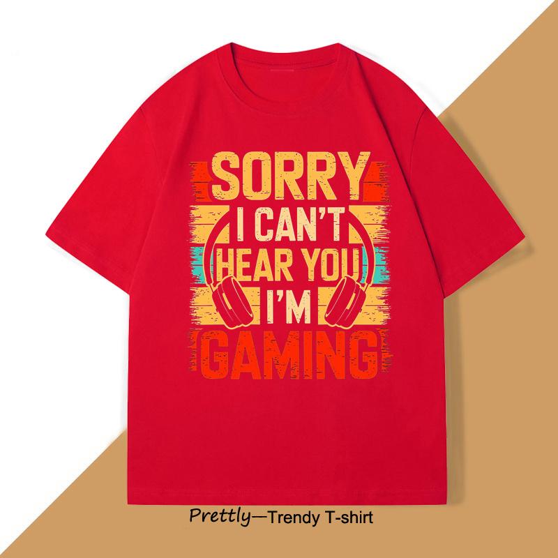 Sorry I Cant Hear You Im Gaming Tshirt Funny Gamer Game Lover Tshirt for Him Video Game T Shirt Summer Cotton Short Sleeve S
Sorry I Cant Hear You Im Gaming Tshirt Funny Gamer Game Lover Tshirt for Him Video Game T Shirt Summer Cotton Short Sleeve S