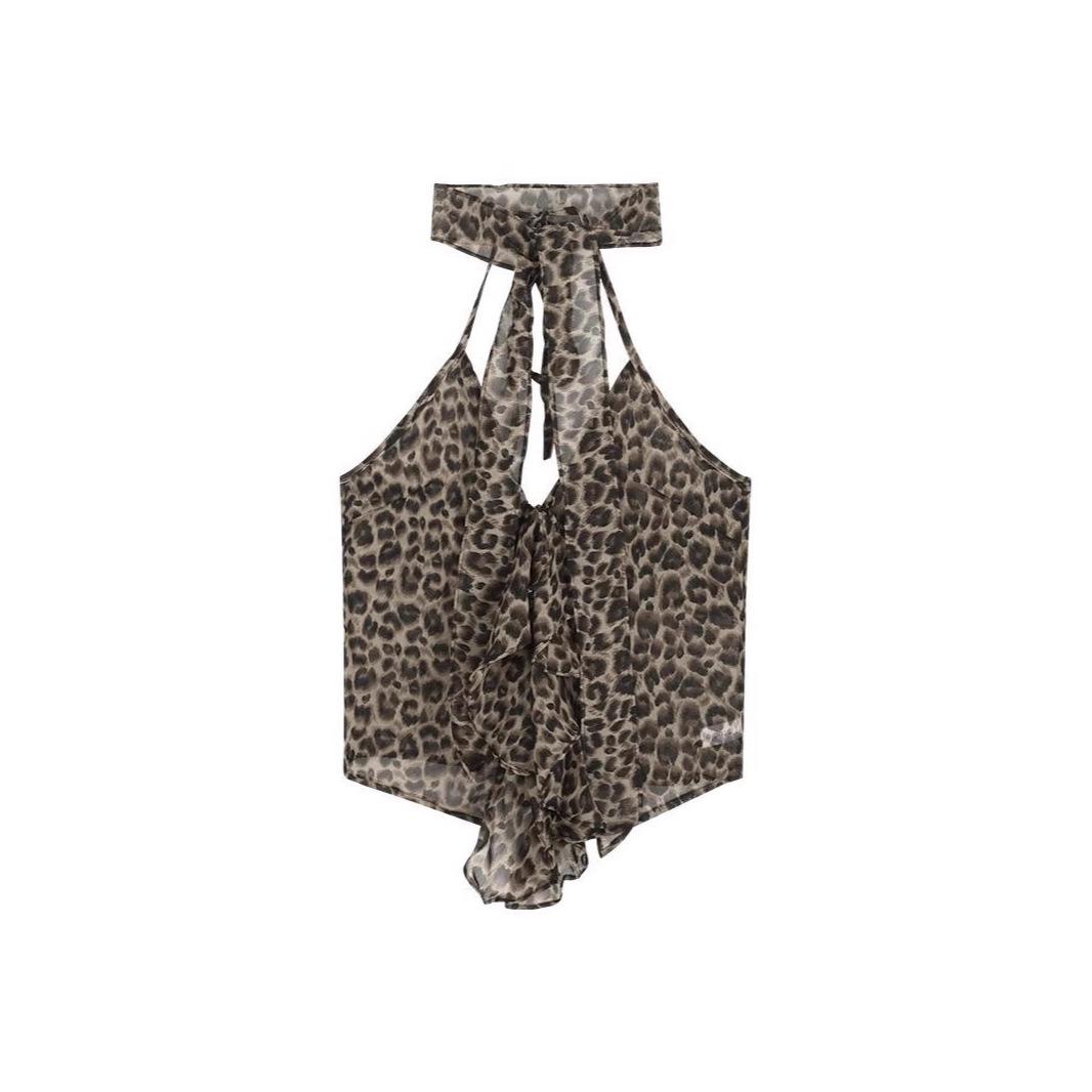 Леопардовый принт, топ-халтер с вырезом халтер - шикарный облегающий топ для женщин S
Леопардовый принт, топ-халтер с вырезом халтер - шикарный облегающий топ для женщин S