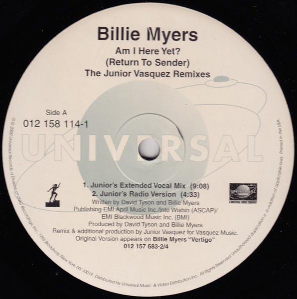 12-дюймовая пластинка BILLIE MYERS - Я уже здесь (Возврат отправителю) T 0121581141 Universal Recor 2000 US Танцевальная и Электронная Б/У
12-дюймовая пластинка BILLIE MYERS - Я уже здесь (Возврат отправителю) T 0121581141 Universal Recor 2000 US Танцевальная и Электронная Б/У