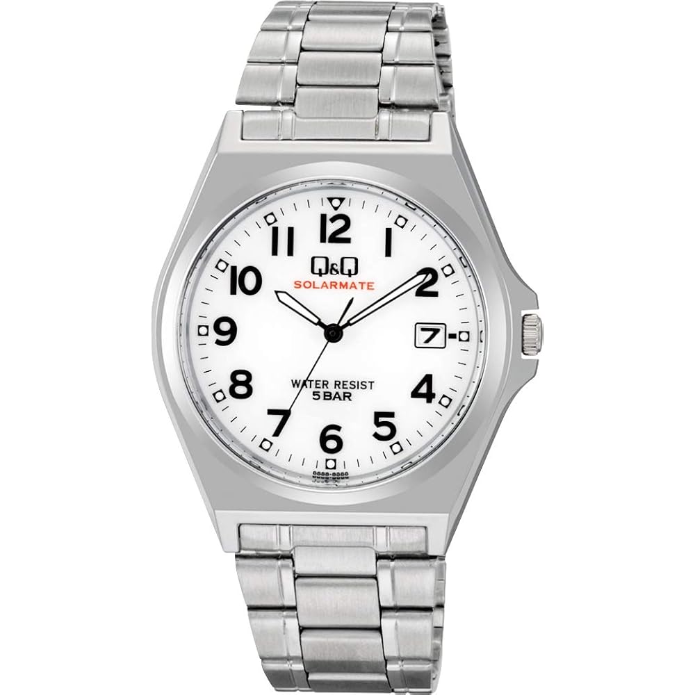 Citizen Q&Q Analog Solar Watch 5 ATM Water Resistant Date Display Metal Band White Dial H060-204 Men s Silver
Citizen Q&Q Analog Solar Watch 5 ATM Water Resistant Date Display Metal Band White Dial H060-204 Men s Silver