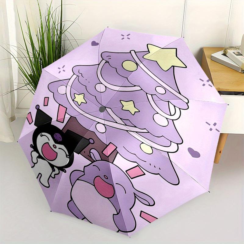 Kuromi Automatic Folding Umbrella-Simple 8-Rib Design, Bright Cartoon Pattern, Durable Iron Frame, Suitable For Travel, Outdoor, Beach-Cute
Kuromi Automatic Folding Umbrella-Simple 8-Rib Design, Bright Cartoon Pattern, Durable Iron Frame, Suitable For Travel, Outdoor, Beach-Cute