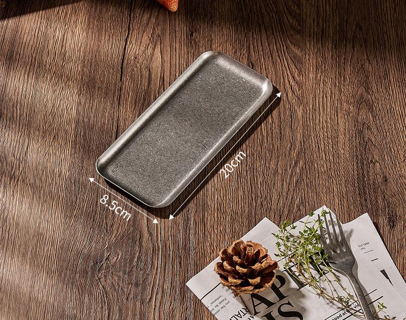 Ретро-старинная квадратная тарелка для стейков из нержавеющей стали 304, креативная сервировка в ресторане, тарелка для десерта и противень для выпечки
Ретро-старинная квадратная тарелка для стейков из нержавеющей стали 304, креативная сервировка в ресторане, тарелка для десерта и противень для выпечки