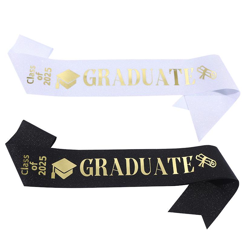 Class of 2025 European & American Graduation Sash - Glitter Fabric Etiquette Belt One Size
Class of 2025 European & American Graduation Sash - Glitter Fabric Etiquette Belt One Size